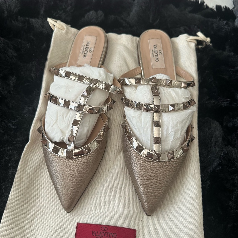 NOT FOR SALE Valentino Women's Metallic Studded Mules